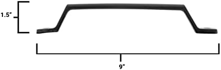 CRAFTSMAN ROAD Black Cast Iron Pull Handles 9 Inch Set of 2