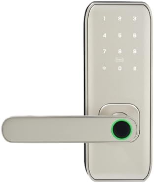 FJZKTEG TTLock APP Smart Deadbolt Latch Lock with Fingerprint Key Security