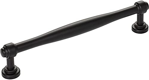 Top Knobs Flat Black Pull 6 516-Inch C-C Premium cabinet hardware