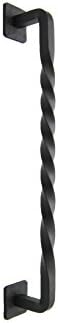 10 Twist Front Farmhouse Iron Pull Black forged USA