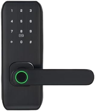 FJZKTEG TTLock APP Smart Deadbolt Latch Lock with Fingerprint Key Security