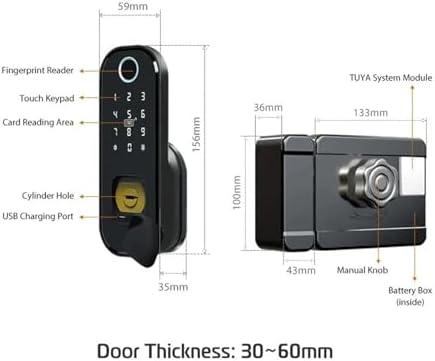 Fingerprints Waterproof Outdoor Garden Lock