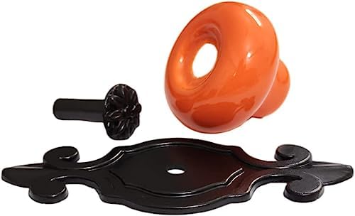 Retro Retro Black Cabinet Knobs with Elegant Petal Design
