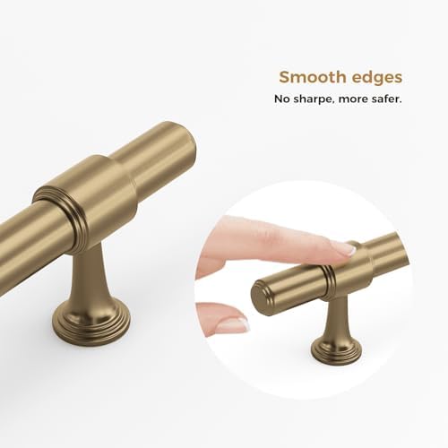 Haliwu 10 Pack Champagne Bronze Cabinet Pulls 1