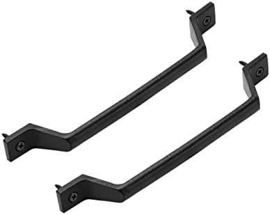 CRAFTSMAN ROAD Black Cast Iron Pull Handles 9 Inch Set of 2