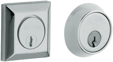 Baldwin Squared Double Cylinder Doorsmith Polished Chrome Deadbolt