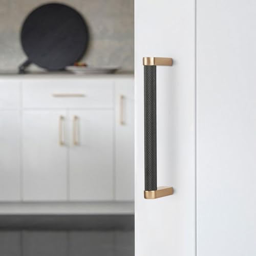 5-Inch Knurled Kitchen Cabinet Pulls - Black Champagne Bronze Finish