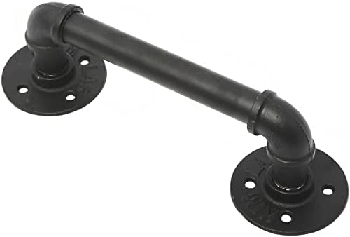 HighFree 12 Cast Iron Pipe Door Handle Industrial Retro Style