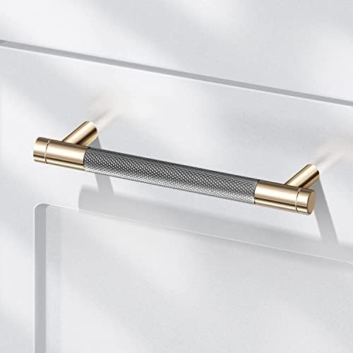 12 Pack 5 Inch Cabinet Pulls Gold Grey Aluminum Handles