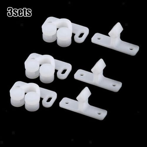 3Pcs Marine Boat Door Spring-Back Plate Pull Hardware