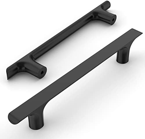 Amerdeco 10-Piece Matte Black Cabinet Pulls for Kitchen Bathroom