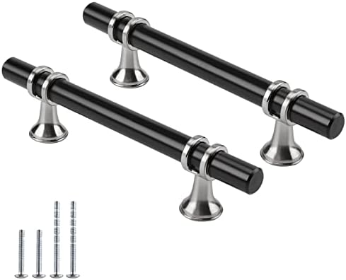 10-Piece Black Brushed Nickel Cabinet Handles for Rergy