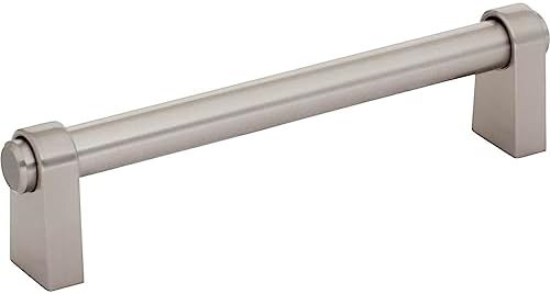 Top Knobs Lawrence Pull 5 116 Inch c-c Brushed Satin Nickel