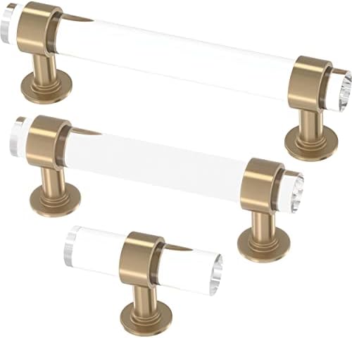 5-Pack acrylic cabinet handles Champagne Bronze Francisco pulls