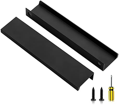 Elegant Black Finger Pulls for Cabinets