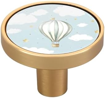 Aesthetic 4-Piece Hot Air Balloons Cabinet Knobs