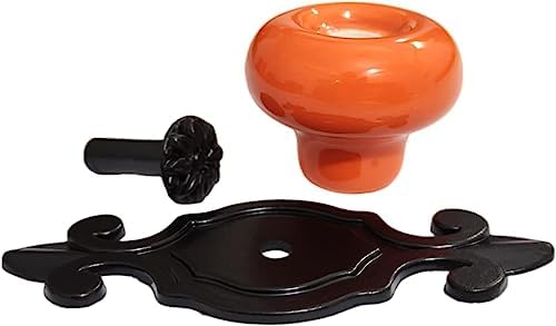 Retro Retro Black Cabinet Knobs with Elegant Petal Design