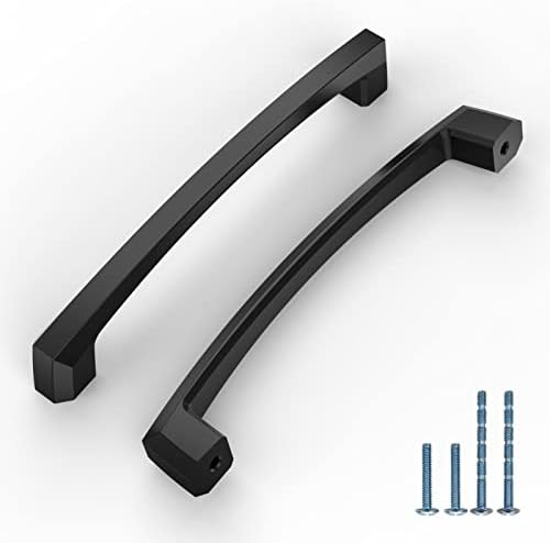 10-Piece 5 Inch Matte Black Cabinet Pulls for Durable Storage