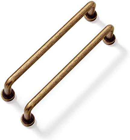 12-Piece Set - Sleek Antique Brass Cabinet Pulls