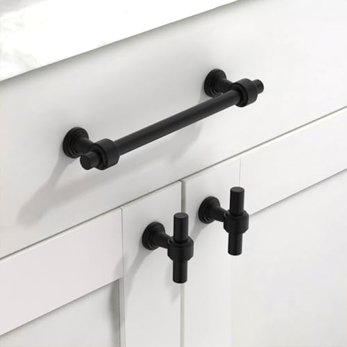 10-Piece 5 Matte Black Cabinet Pulls