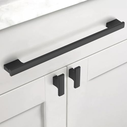 Asidrama 10-Piece 10-Inch Matte Black Kitchen Pulls