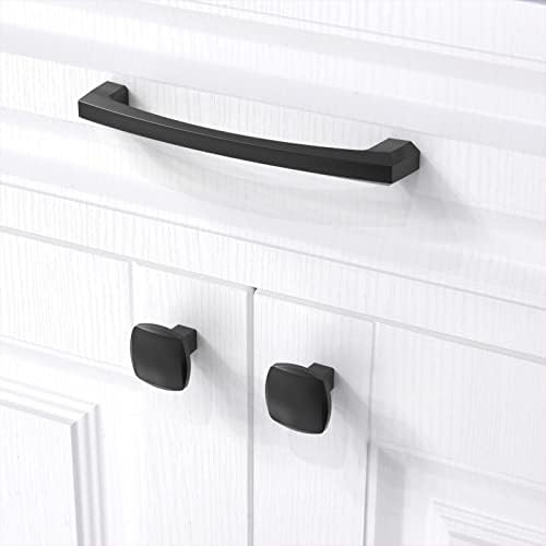 10-Piece 5 Inch Matte Black Cabinet Pulls for Durable Storage