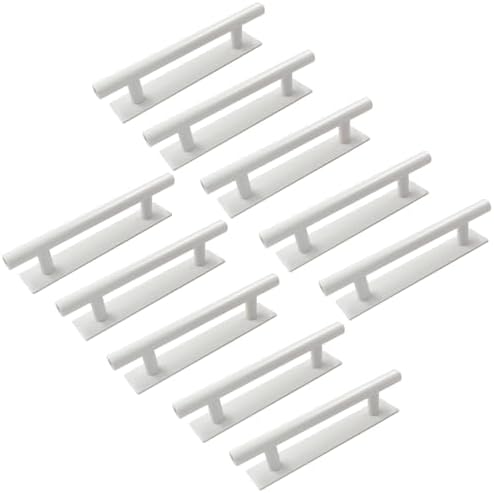Sturdy White Cabinet Pulls - Self-Adhesive Door Drawer Handles