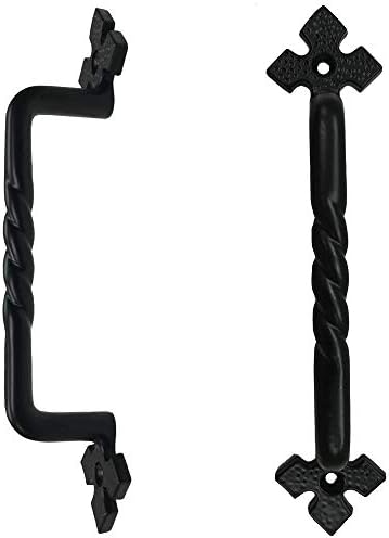 7 Inch Twisted Cross Cabinet Handle Black Antique Finish