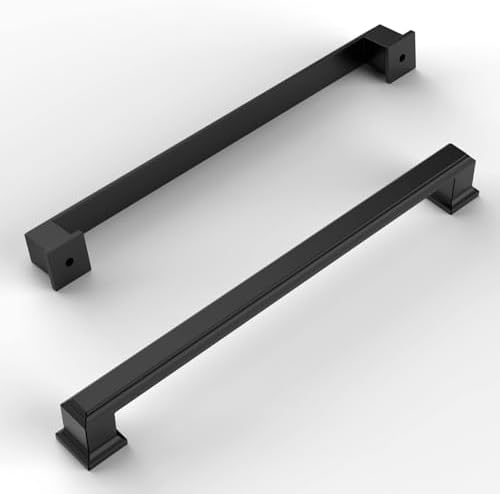Amerdeco 10-Piece Matte Black Cabinet Pull Set