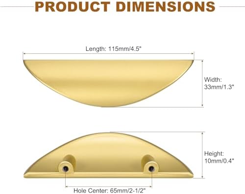 Sturdy 4-Piece Gold Cabinet Pulls for Kitchen Bathroom Design