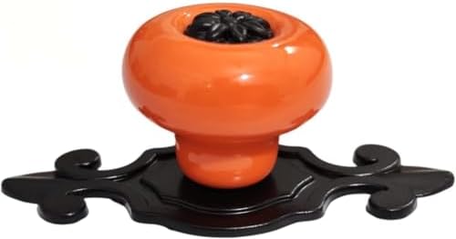 Retro Retro Black Cabinet Knobs with Elegant Petal Design