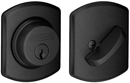 Schlage B60 N GRW Deadbolt - Matte Black
