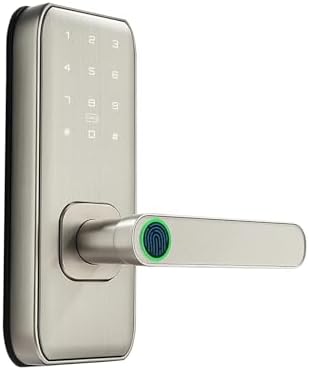 FJZKTEG TTLock APP Smart Deadbolt Latch Lock with Fingerprint Key Security