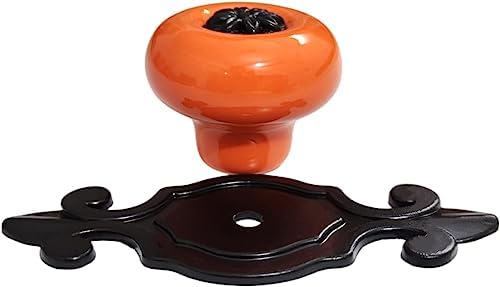 Retro Retro Black Cabinet Knobs with Elegant Petal Design