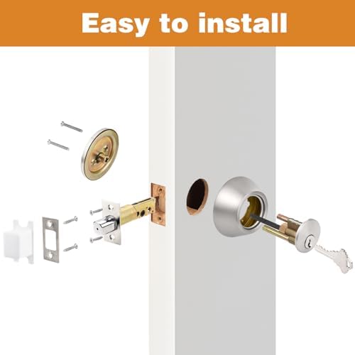 Secure Modern Satin Nickel Deadbolt