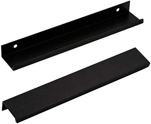 LC LICTOP 8 Inch Matte Black Finger Pull with Screws 4Pcs