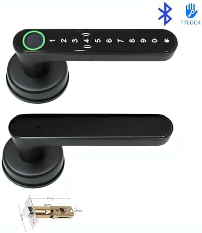 TTLockAPP Smart Deadbolt Lock with Key Black