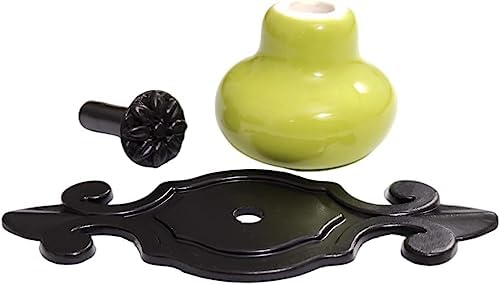 Retro Ceramic Cabinet Knobs 2 Pack Green