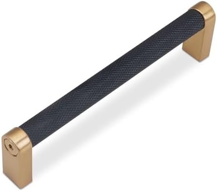 5-Inch Knurled Kitchen Cabinet Pulls - Black Champagne Bronze Finish