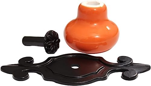 Retro Retro Black Cabinet Knobs with Elegant Petal Design