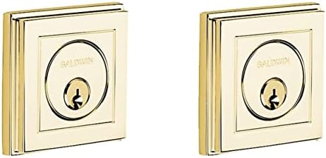 Baldwin Double Cylinder Keyed Entry DeadboltLifetime Polished Brass