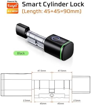 FJZKTEG EuroTuya Smart Fingerprint Lock withAPP Remote - Door Security Made Easy