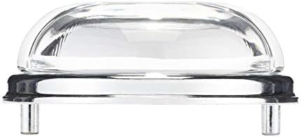 Richelieu 3-inch Clear and Chrome Cabinet Pull Handle