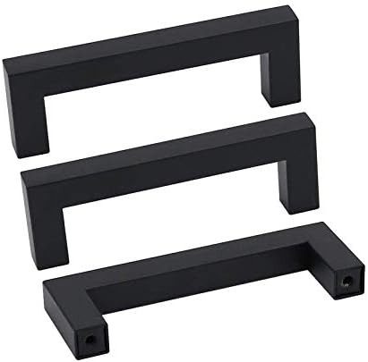 GoldenWarm 5-Pack Black Stainless Steel Cabinet Pulls