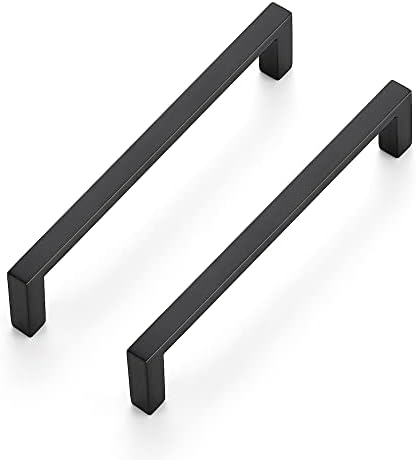 Ravinte 10 Pack Matte Black Cabinet Pulls 5 inch Holes