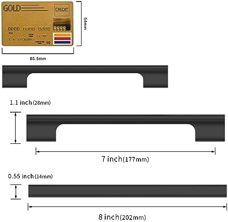 Amerdeco 10-Piece Matte Black Cabinet Pulls