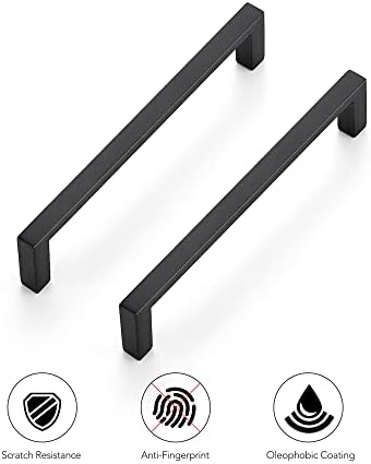 Ravinte 10 Pack Matte Black Cabinet Pulls 5 inch Holes