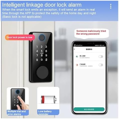 Smart Deadbolt Lock with Built-in Doorbell Face unlock