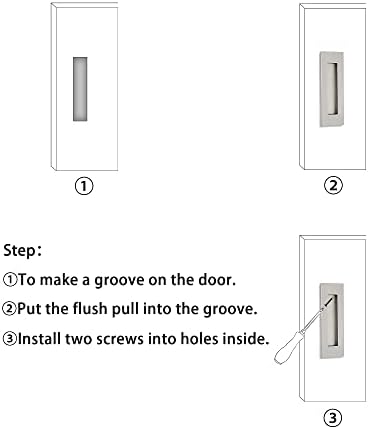 6 inch 2 pack recessed flush pull stainless steel handle