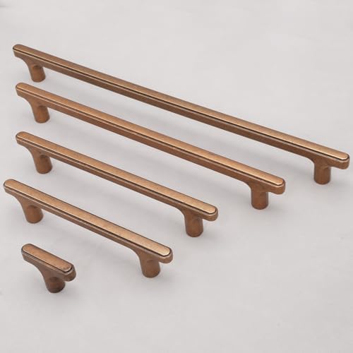 10-Piece Antique Brass Cabinet Pulls with Simple Installation